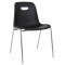 Scaun Venezia - cadru cromat - negru