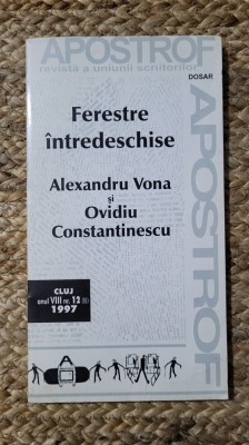 ALEXANDRU VONA - FERESTRE INTREDESCHISE foto