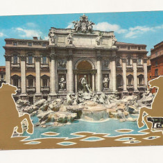 IT2-Carte Postala-ITALIA - Roma, Fontana di Trevi ,circulata 1974