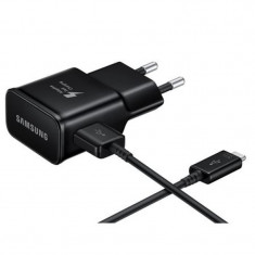 Incarcator Retea Original Samsung, Cablu USB Type-C, Adaptive Fast Charging, 5-9 V, 1.67-2 Ah, Universal, Negru,Bulk foto