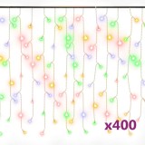 Cumpara ieftin Lumini de perdea tip gheata 400 LED-uri colorate 8 functii 10 m