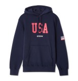 Echipa națională de hochei hanorac de bărbați cu glugă USA Flag navy - XL