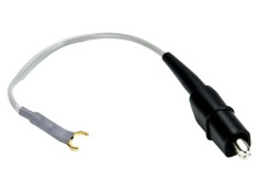 Cablu de &icirc;mpăm&acirc;ntare 300V cu mufă tip furcă și bornă crocodil gri CAL TEST