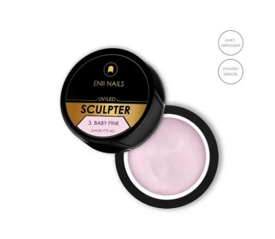 ENII Gel UV/LED pentru construcție unghii - Sculpter 3. Baby Pink, 5ml foto