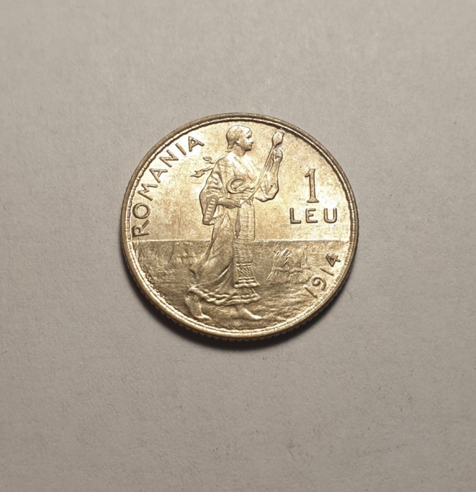 1 leu 1914 UNC Piesa de Colectie