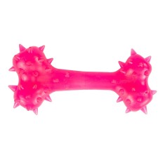 Jucarie pentru caini, forma de OS cu Tepi, 8 cm, roz