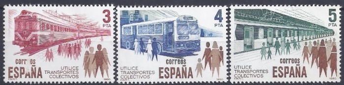 C3263 - Spania 1980 - Transporturi 3v.neuzat,perfecta stare