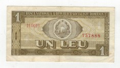 Bancnote Romania - 1 leu 1966 foto