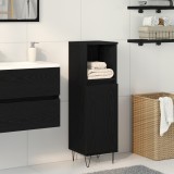 vidaXL Dulap de baie, stejar negru, 30x30x190 cm, lemn prelucrat