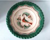 Farfurie ceramica mare decorativa, lut, 30 cm diametru, cu pasare / cuc, semnata V&aacute;czi Aba&uacute;jsz&aacute;nt&oacute;