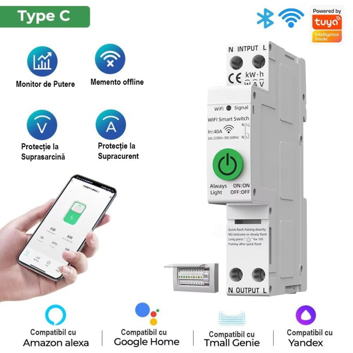 Siguranta Inteligenta, Wi-Fi, 1-40A