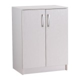 Cumpara ieftin Comoda pentru pantofi Shordo melamina alb-stejar 60x40.5x80 cm