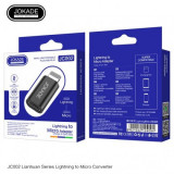 ADAPTOR JOKADE JC002, Micro USB LA USB Apple Lightning, NEGRU BLISTER