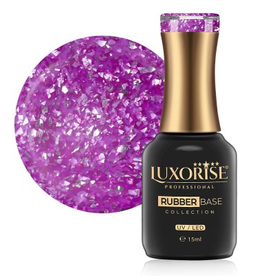 Rubber Base LUXORISE Sparkling Collection - Orchid Flakes 15ml foto