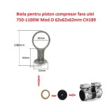 Biela pentru piston compresor fara ulei 750-1100W Mod.D 62x62x62mm CH189