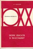 A. V. Lunacearski - Despre educatie si invatamant