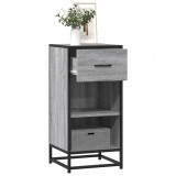 VidaXL Dulap, gri sonoma, 35,5x35x76 cm, lemn prelucrat și metal