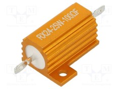 Rezistor bobinat cu radiator 100&Omega; 25W &plusmn;1% pt. lipit SR PASSIVES