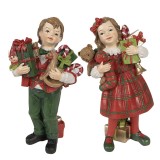 Cumpara ieftin Set 2 figurine Craciun polirasina multicolora (2) 7x6x13 / 7x5x13 cm