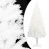 VidaXL Brad de Crăciun artificial, ace cu aspect natural, alb, 210 cm
