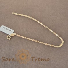 Bratara unisex impletita placata cu aur Buenos Aires - 19 20 cm