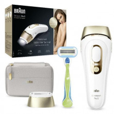 Epilator IPL Braun Silk-expert PRO 5 PL5054, Senzor automat & continuu Skin pro 2.0, 400.000 impulsuri, 10 niveluri de intensitate, 125 de impulsuri p