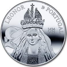 Moneda jubiliara Portugalia - 5 euro 2014 - Eleanor of Portugal - UNC foto