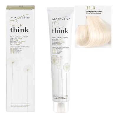 Blond platinat 11.0 Vopsea fara Amoniac cu ulei de argan Think Maxxelle - 100 ML foto
