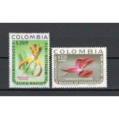 Columbia 1972 Mi 1228 + 1229 MNH, nestampilat - Orhidee