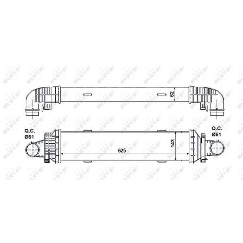Radiator intercooler Nrf 30504