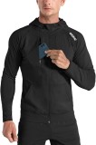 Cumpara ieftin Jacheta sport cu fermoar pentru barbati BROKIG, cu uscare rapida, negru, L - OUTLET