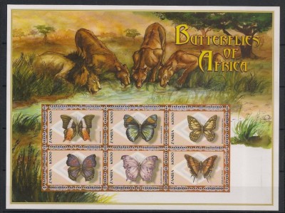 ZAMBIA 2000 FAUNA INSECTE FLUTURI LEI foto
