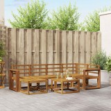 vidaXL Set de canapele de exterior 7 pcs natural Lemn Solid de Acacia 3366677