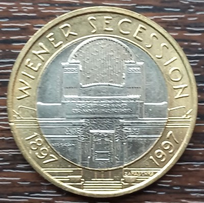 (M1854) MONEDA AUSTRIA - 50 SCHILLING 1997M 100 ANI - SECESIUNEA VIENEZA foto