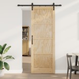 Ușă glisantă vidaXL cu set de accesorii 83x232 cm din lemn masiv de pin, Ușă interioară vidaXL &#039;ORKDAL&#039;83x232x4 cm din lemn masiv de pin