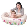 Cadita Gonflabila Bebe Tiny Tots 91x61x29cm, Multicolor, Suport Cap, Petic Reparatie, 0-12 Luni