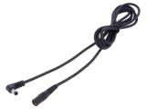 Cablu Alimentare DC 5,5/2,1 Mufă-Soclu Unghi Negru 1x1mm2