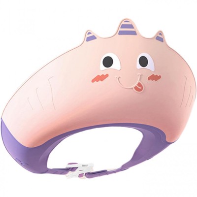 Casca de dus, flippy, previne scurgerea apei si samponului pe fata, 0-12 ani, ajustabila, din tpe+pp, 20 x 23 cm, model unicorn, roz/mov foto