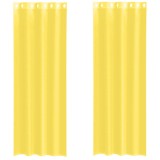 Cumpara ieftin Perdele Voile cu Oelii 2 buc Galben