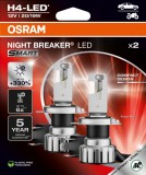 Cumpara ieftin Set becuri LED H4 6000K Omologate RAR Night Breaker LED Smart +330% BLISTER, OSRAM