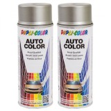 Cumpara ieftin Pachet 2 x Vopsea Spray Auto Dupli-Color Dacia Logan Gri Perla TE01D Metalizata 350 ml