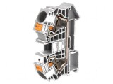 Terminator &icirc;mbinare șine 0,5-25mm&sup2; 1x2 gri push-in