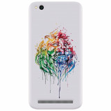 Husa silicon pentru Xiaomi Redmi 4A, Paint Illustration Lion Head