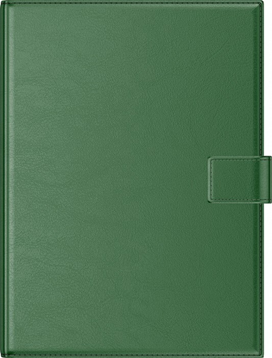 Agenda A4 Premium cu mecanism auriu verde