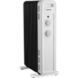 Calorifer cu ulei HEINNER HOH-M13WH-BK, 13 elementi, 2500W, Termostat adjustabil, Protectie supraincalzire, Alb cu negru