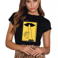 Tricou dama negru - Don`t Speak - S