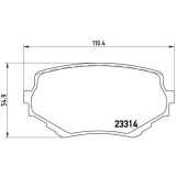 Placute frana Suzuki Grand Vitara I (Ft Ht) 03.98-08.08, Grand Vitara I Open Off-Road Vehicle (Gt) 03.98-09.05, Grand Vitara 2 (Jt Te Td) 04.05-, Vit, BREMBO