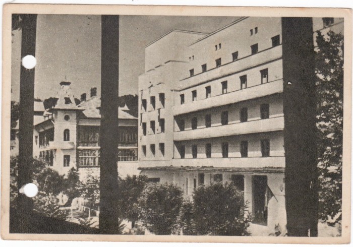 AMS - ILUSTRATA 1349, GOVORA - PAVILIONUL MINISTERULUI SANATATII, ANUL 1954, cu perforari