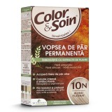 Vopsea de par fara amoniac, fara silicon, blond platinat, 10N, Color&amp;Soin
