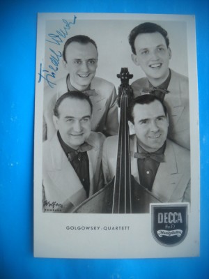 HOPCT 1411 GOLGOWSKY QUART-FORMATIE-GERMANIA-ACTORI/ARTISTI-AUTOGRAF-NECIRCULATA foto
